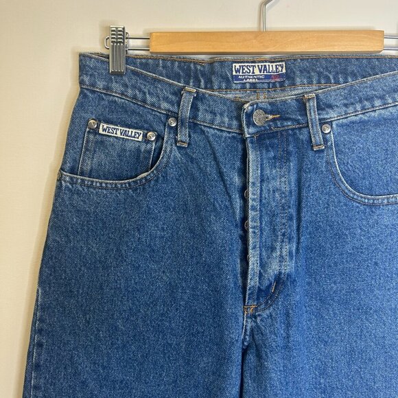 Vintage West Valley High Rise Mom Jeans Sz 8 Button Fly Tapered Leg Made Italy - Picture 5 of 8